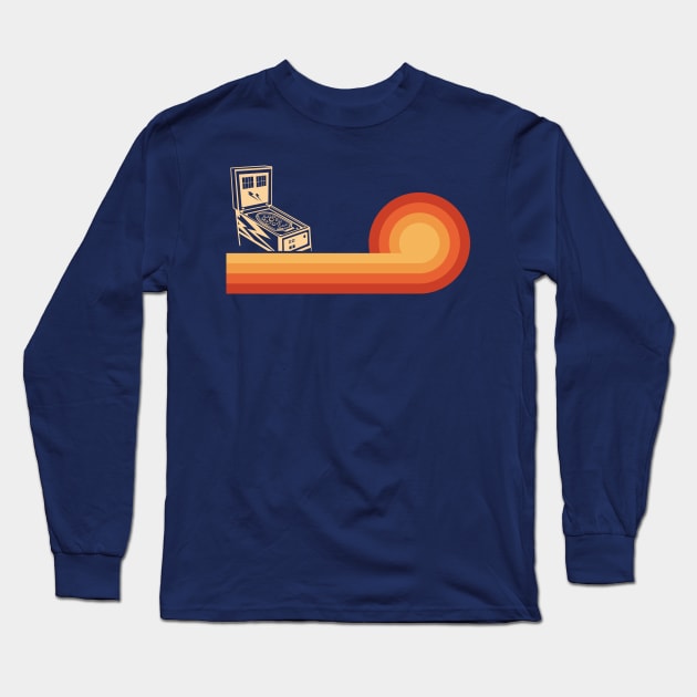 Classic Retro Pinball Shirt For Men Vintage Arcade Gifts Long Sleeve T-Shirt by 14thFloorApparel